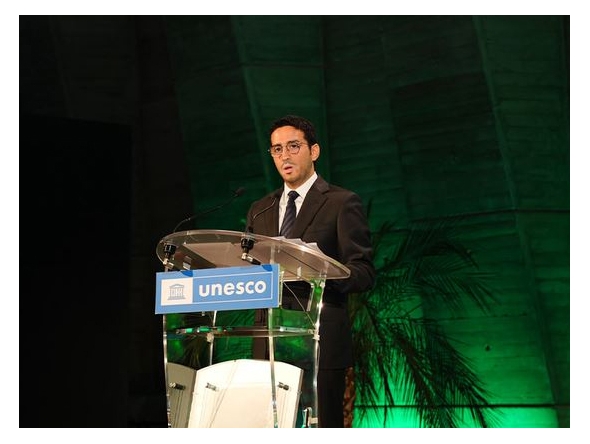 Chairperson of the Executive Board of Unesco and Permanent Representative of the State of Qatar to Unesco H E Dr. Nasser bin Hamad Al Hinzab