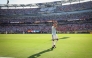 Argentina's midfielder #24 Enzo Fernandez applauds the fans as he leaves the pitch after being shown a red card on July 19, 2026. (Photo by Charly Triballeau / AFP)