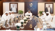 Minister of Justice and Minister of State for Cabinet Affairs H E Ibrahim bin Ali Al Mohannadi presiding over  the Committee's meeting yesterday.