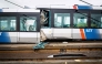 A photograph taken on July 22, 2026 shows the site of an accident involving two trams that collided on the Erasmus Bridge, in Rotterdam, injuring 18 people including two in serious conditions. (Photo by Mitchell de Kwant / ANP / AFP) / Netherlands OUT
