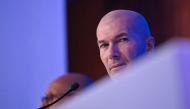 Former French international football player Zinedine Zidane speaks during a press conference to present him as the new head coach of France national football team on July 28, 2026. (Photo by Lou Benoist / AFP)
