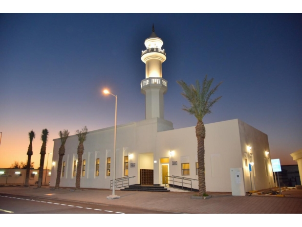 A view of Fahad bin Faleh Al Shahwani Mosque. 