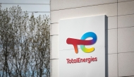 This photograph shows the logo of TotalEnergies at the Total Energies refinery site, in Gonfreville-l'Orcher, near Le Havre, northwestern France, on October 5, 2022. Photo by Lou BENOIST / AFP
