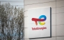 This photograph shows the logo of TotalEnergies at the Total Energies refinery site, in Gonfreville-l'Orcher, near Le Havre, northwestern France, on October 5, 2022. Photo by Lou BENOIST / AFP