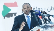 Ambassador of the Republic of Sudan to the State of Qatar H E Badreddine Abdullah Mohammed Ahmed speaking during the event.  PIC by: Rajan Vadakkemuriyil / The Peninsula
