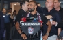 Egyptian forward Mohamed Salah arrives at arrives at Trabzon Airport to complete his transfer to Turkish football club Trabzonspor in Trabzon on August 5, 2026. (Photo by Nurgul GUNAYDIN / AFP)