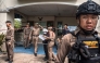 Police gather outside the house where a teenage suspect is suspected of killing his grandparents before carrying out a school shooting in Nonthaburi province, north of Thailand's capital Bangkok, on August 7, 2026. (Photo by Chanakarn LAOSARAKHAM / AFP)
