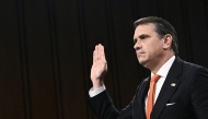 Acting US Attorney General Todd Blanche swears-in before a Senate Judiciary Committee hearing on his nomination to be Attorney General, on Capitol Hill in Washington, DC, on July 15, 2026. (Photo by Brendan SMIALOWSKI / AFP)