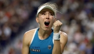 Ekaterina Alexandrova celebrates match point against Aryna sabalenka during day seven of the National Bank Open Presented by Rogers at Sobeys Stadium on August 08, 2026 in Toronto, Ontario. (Photo by Matthew Stockman/Getty Images/AFP