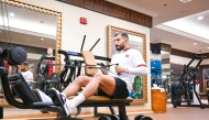 A Qatar player during a training session in Turkiye.