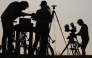 Researchers from San Francisco's Exploratorium museum carry out preparations for the global live broadcast of the upcoming August 12 total solar eclipse, in the abandoned village of Villalibado, near Burgos, northern Spain, on August 10, 2026. Photo by CESAR MANSO / AFP
