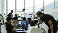 Participants during a training session. 