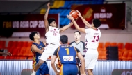 Action during the match between Qatar and Sri Lanka. 