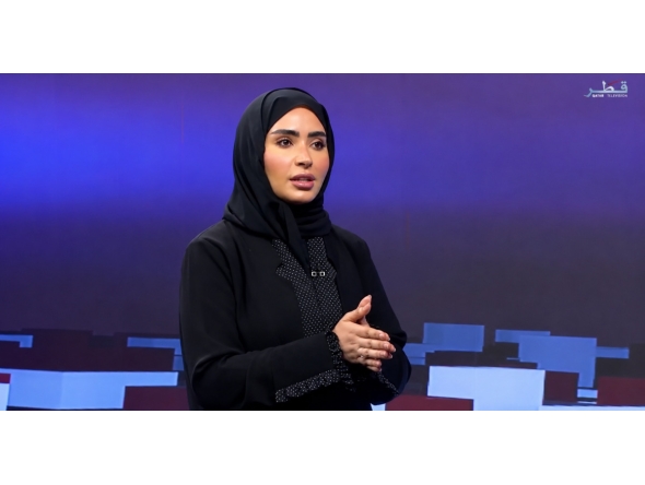Maryam Al Naimi during her interview with Qatar TV