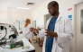 Senegalese pharmacist and Teranga Pharma CEO Dr. Mouhamadou Sow shows one of his laboratories during an interview in Mbao. (Photo by SEYLLOU / AFP)