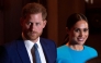 Britain's Prince Harry, Duke of Sussex (L), and Meghan, Duchess of Sussex leave after attending the Endeavour Fund Awards at Mansion House in London on March 5, 2020. Photo by JUSTIN TALLIS / AFP