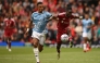 Nottingham Forest's Swiss midfielder #11 Dan Ndoye (L) vies with Liverpool's Dutch defender #30 Jeremie Frimpong (R) during the English Premier League football match between Liverpool and Nottingham Forest at Anfield in Liverpool, north west England on August 29, 2026. (Photo by Oli SCARFF / AFP)