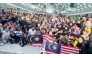 Ambassador of Malaysia to Qatar H E Faizal Razali with members of the Malaysian community during their participation in walkathon.