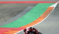 Team Ducati Lenovo Team's Marc Marquez competes in the MotoGP race during the Aragon MotoGP Grand Prix at the Motorland circuit in Alcaniz, northeastern Spain, on August 30, 2026. (Photo by JOSE JORDAN / AFP)