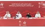 FROM LEFT: Head of the Media Delegation Abdullah Mohammed Al-Marri, Head of Qatar’s Administrative Delegation Ahmed Yousef Al-Darwish, Deputy Head of Qatar’s Administrative Delegation Iman Al-Emadi and Member of the Administrative Delegation Naji Al-Omari during a press conference in Doha yesterday.    