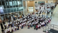 The new building accommodates up to 1,800 students, with advanced facilities for learning, sports, arts, and innovation