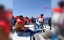 This screen grab image taken from UGC handout video courtesy of DHA on August 30, 2026, shows passengers waiting to be rescued at sea following the sinking of the ferry they were traveling on after it left the port of Kyrenia in the north of Mediterranean island of Cyprus. Photo by DHA (Demiroren News Agency) / AFP
