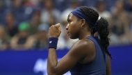 Coco Gauff of the United States reacts against Zeynep Sonmez of Turkey during their Women's Singles First Round match on Day Three of the 2026 US Open at USTA Billie Jean King National Tennis Center on September 01, 2026 in the Flushing neighborhood of the Queens borough of New York City. (Photo by Patrick Smith /AFP)