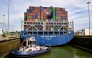  The container ship CMA CGM Arctic, sailing under the Maltese flag, passes through the Cocoli Locks of the Panama Canal in Panama City on September 3, 2026, ahead of reduced transit measures linked to the El Nino weather phenomenon that are set to come into force on September 4. (Photo by MARTIN BERNETTI / AFP)