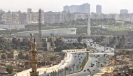 This photo taken with a mobile phone on Aug. 29, 2026 shows a city view in Cairo, Egypt. (Xinhua/Shen Hong)