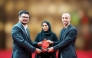 Iyad Hudaib (right) Senior Marketing Manager at Doha Festival City, and Saifali Althaf (left), Marketing Coordinator at Doha Festival City, accept the ‘Best Mall’ award from Jazmine Sheikh (center), Festivals and Events Delivery Project Head at Qatar Tourism, during a special ceremony celebrating the success of the Hala Summer Shopping Festival.