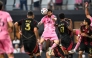Inter Miami's Argentine forward #10 Lionel Messi goes up for a header during a Major League Soccer (MLS) regular season football match between Inter Miami CF and Atlanta United FC at Nu Stadium in Miami, Florida, on September 5, 2026. (Photo by CHANDAN KHANNA / AFP)