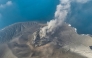 This handout aerial picture taken on September 6, 2026 and released on September 7, 2026 by the Indonesia's Center for Volcanology and Geological Hazard Mitigation shows the Mount Krakatau (Krakatoa) in the Sunda Strait, in South Lampung, Lampung province, spewing smoke and volcanic ash during an eruption. (Photo by Handout / Indonesia's Center for Volcanology and Geological Hazard Mitigation / AFP)