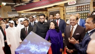 President of Guyana H E Dr. Mohamed Irfaan Ali and First Lady of Guyana H E Arya Ali with other officials and dignitaries at the 60th Anniversary of Guyana’s Independence Day celebrations held yesterday. Pic :Salim Matramkot/The Peninsula