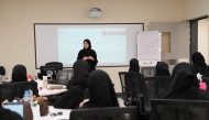 Kindergarten educational staff attend a training workshop. 