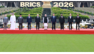 NEW DELHI: Leaders of the BRICS countries pose for a group photo during Session I of the 18th BRICS Summit in New Delhi, India, Sept. 12, 2026. Chinese President Xi Jinping attended the Session I of the 18th BRICS Summit here on Saturday. (Xinhua/Wang Ye)
