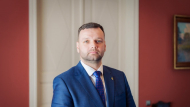 File photo of Reinis Uzulnieks attending the launch event (Evija Trifanova / LETA)