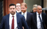 Britain's Prince Harry, Duke of Sussex leaves the High Court, in central London, on April 8, 2025 after an hearing about a decision of the British Government to downgrade his personal security during visits in Britain. Photo by HENRY NICHOLLS / AFP