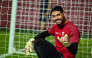Al Rayyan goalkeeper Mahmoud Abunada during a training session yesterday.