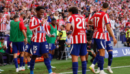 Atletico Madrid's Canadian forward #15 Jonathan David celebrates scoring his team's second goal during the Spanish league football match between Club Atletico de Madrid and Real Madrid CF at the Metropolitano stadium in Madrid on September 20, 2026. (Photo by Oscar DEL POZO / AFP)
