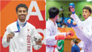 LEFT TO RIGHT: Abdulrahman Abdulhamid secured Qatar’s first medal at the 20th Asian Games. Abdulrahman Abdulhamid (right) in action against Kuwait’s Abdullah Shaaban.