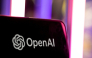 The OpenAI logo is seen at the 