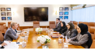 Minister of State for International Cooperation H E Dr. Maryam bint Ali bin Nasser Al Misnad meeting Acting Executive Director of the World Food Programme H E Carl Skau. 