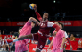 Action during the men's handball match between Qatar and China.