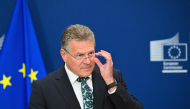 EU Commissioner for Trade and Economic Security, Interinstitutional relations and Transparency Maros Sefcovic gives a press conference on EU-Philippines trade relations in Brussels on September 22, 2026. (Photo by Nicolas TUCAT / AFP)