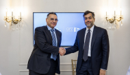 CEO of QFZ Sheikh Mohammed bin Hamad bin Faisal Al-Thani and Vice President, Process Technology at Honeywell Technologies Matt Spalding during the MoU signing.