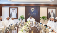 Minister of Justice and Minister of State for Cabinet Affairs H E Ibrahim bin Ali Al Mohannadi chairing the Attorneys Admission Committee meeting yesterday. 