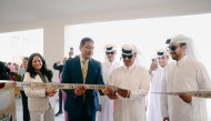 Chairman of Cardiff Indian School Dr. Hamad Al Kaabi and Principal Dr. Maneesh Mangal with other officials inaugurating the school.