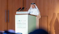 Minister of Environment and Climate Change H E Dr Abdullah bin Abdulaziz bin Turki Al Subaie speaking at the event.