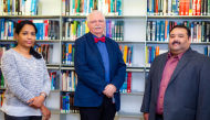 From left: Elizabeth Varghese, Dr. Dietrich Büsselberg and Dr. Samson Mathews Samuel.