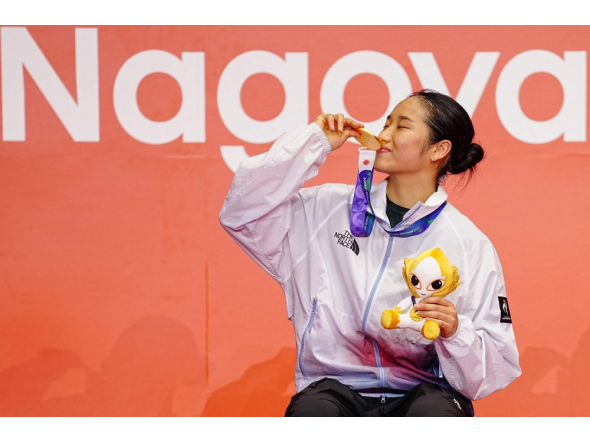 Badminton world number one An Se-young. (Photo by Yuichi Yamazaki / AFP)